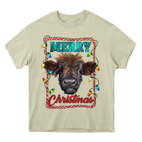 Mossy Merry Christmas Calf Heavy Core Tee - RanaPortraitStore