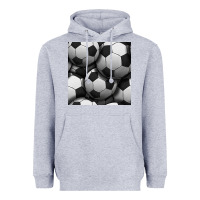 Heather Grey soccer seamless pattern Heavyweight Hoodie - BundleAndBundleShop