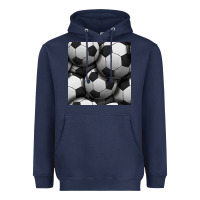 Navy soccer seamless pattern Heavyweight Hoodie - BundleAndBundleShop