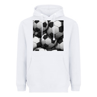 White soccer seamless pattern Heavyweight Hoodie - BundleAndBundleShop