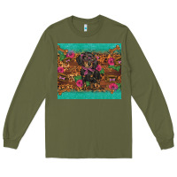 Army Green dachshund Long Sleeve Tee - BarkalooDesign