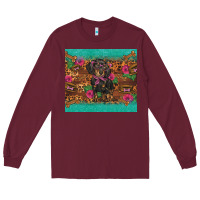 Burgundy dachshund Long Sleeve Tee - BarkalooDesign