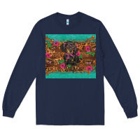 Navy dachshund Long Sleeve Tee - BarkalooDesign