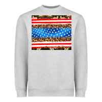 Heather Grey usa camouflage american flag Heavyweight Sweatshirt - AdoDesignShop