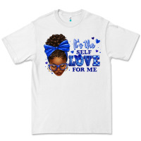 White sorority colors it's the self love for me afro wom Premium Tee - texasbilliewilder