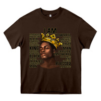Chocolate Brown afro man black king i am Heavy Core Tee - texasbilliewilder