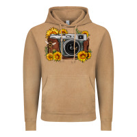 Vintage Camel sunflower bee vintage camera Vintage Hoodie - FaDigitalArtStudio