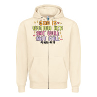Sandshell god is within her she will not fall Zipper Hoodie - MaliasSmallBusiness