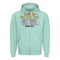 Seafoam god is within her she will not fall Zipper Hoodie - MaliasSmallBusiness