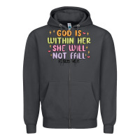 Smoke god is within her she will not fall Zipper Hoodie - MaliasSmallBusiness