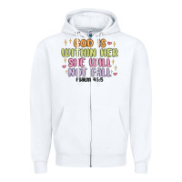 White god is within her she will not fall Zipper Hoodie - MaliasSmallBusiness