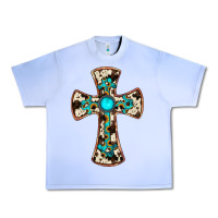 Grape Ice cowhide gemstone  cross Urban Heavy Tee - JahusDesignShop
