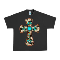 Pigment Black cowhide gemstone  cross Urban Heavy Tee - JahusDesignShop