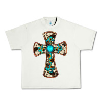 Pistachio cowhide gemstone  cross Urban Heavy Tee - JahusDesignShop