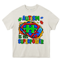 Cream autism is his superpower ripped Heavy Core Tee - Zillion Design Studio