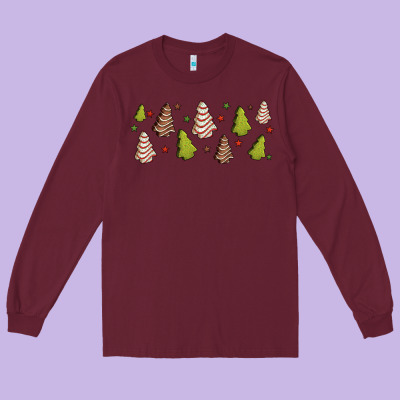 Christmas Cakes Long Sleeve Tee Designed By Jasminsmagicworld