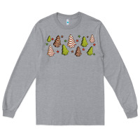 Heather Grey Christmas cakes Long Sleeve Tee - Jasminsmagicworld