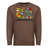 Chestnut it s ok to be different giraffe Premium Sweatshirt - LillyAllenDesigns