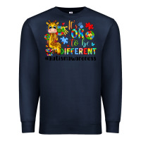 Navy it s ok to be different giraffe Premium Sweatshirt - LillyAllenDesigns