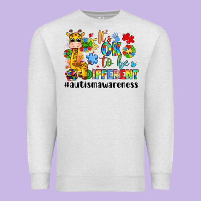 It S Ok To Be Different Giraffe Premium Sweatshirt Designed By Lillyallendesigns