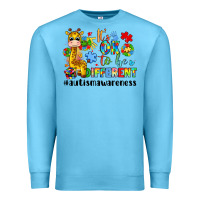 Ocean Blue it s ok to be different giraffe Premium Sweatshirt - LillyAllenDesigns