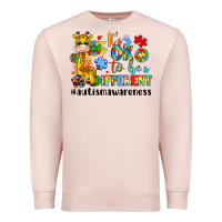 Pale Pink it s ok to be different giraffe Premium Sweatshirt - LillyAllenDesigns