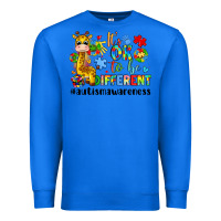 True Royal it s ok to be different giraffe Premium Sweatshirt - LillyAllenDesigns