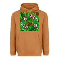 Meerkat soccer gnomes and hearts seamless pattern Heavyweight Hoodie - BundleAndBundleShop