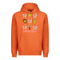 Carrot softball coquette bow Premium Hoodie - JahusDesignShop