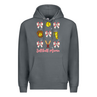Rock softball coquette bow Premium Hoodie - JahusDesignShop