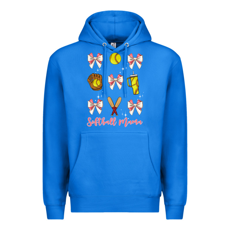 Softball Coquette Bow Premium Hoodie by JahusDesignShop | Teevron
