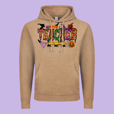 Teacher Halloween Vintage Hoodie Designed By Racoondesign