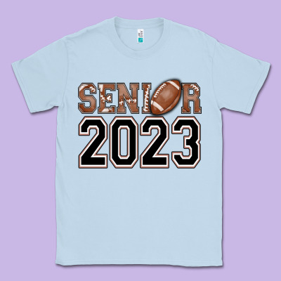 Senior 2023 American Football Classic Tee Designed By Adodesignshop