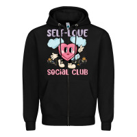 Black self love social club Zipper Hoodie - MaliasSmallBusiness