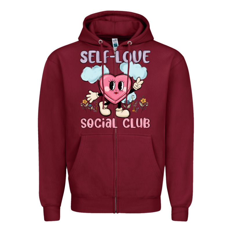 Self Love Social Club Zipper Hoodie by MaliasSmallBusiness | Teevron