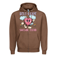 Chestnut self love social club Zipper Hoodie - MaliasSmallBusiness