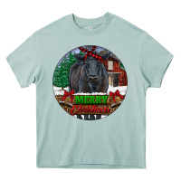 Arona Black Angus Cattle Merry Christmas Heavy Core Tee - RanaPortraitStore