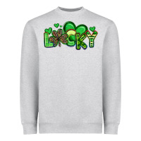 Heather Grey lucky st patrick s day Heavyweight Sweatshirt - Artiststas