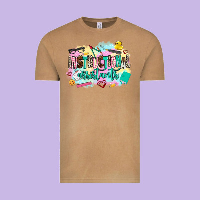 Instructional Assistant's Vintage Tee Designed By Adodesignshop