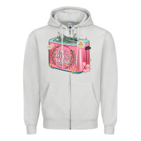 Dove Grey let s get this bread malia Zipper Hoodie - MaliasSmallBusiness