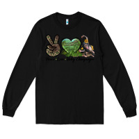 Black Leopard Peace Love Baby Chimpanzee Long Sleeve Tee - LillyAllenDesigns