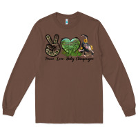 Chestnut Leopard Peace Love Baby Chimpanzee Long Sleeve Tee - LillyAllenDesigns