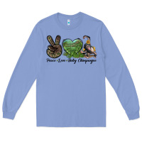 Colony Blue Leopard Peace Love Baby Chimpanzee Long Sleeve Tee - LillyAllenDesigns