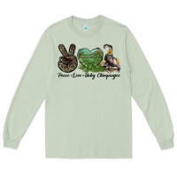 Matcha Leopard Peace Love Baby Chimpanzee Long Sleeve Tee - LillyAllenDesigns