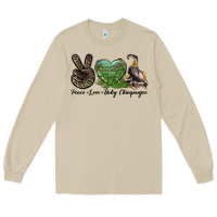 Mushroom Leopard Peace Love Baby Chimpanzee Long Sleeve Tee - LillyAllenDesigns