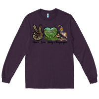 Plum Leopard Peace Love Baby Chimpanzee Long Sleeve Tee - LillyAllenDesigns