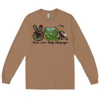 Toasted Coconut Leopard Peace Love Baby Chimpanzee Long Sleeve Tee - LillyAllenDesigns