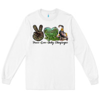 White Leopard Peace Love Baby Chimpanzee Long Sleeve Tee - LillyAllenDesigns