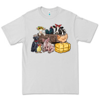 Dove Grey farm animals wagon Premium Tee - Zillion Design Studio