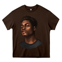 Chocolate Brown afro man Heavy Core Tee - texasbilliewilder